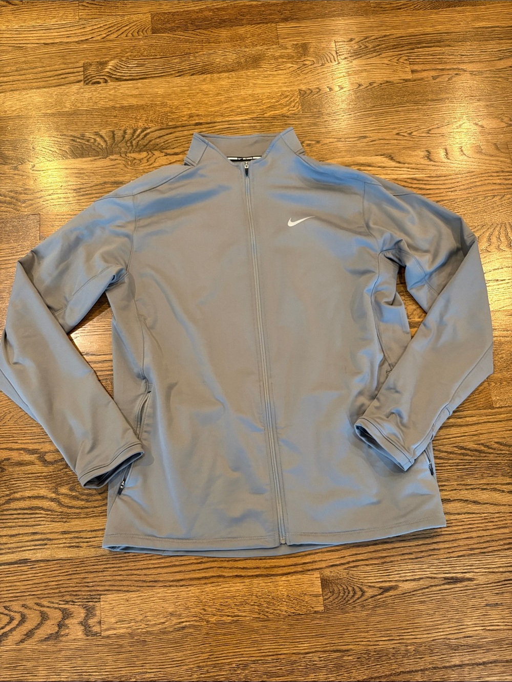 Nike Dri-Fit Running men’s  Light Gray Full-Zip Utility Jacket, L
